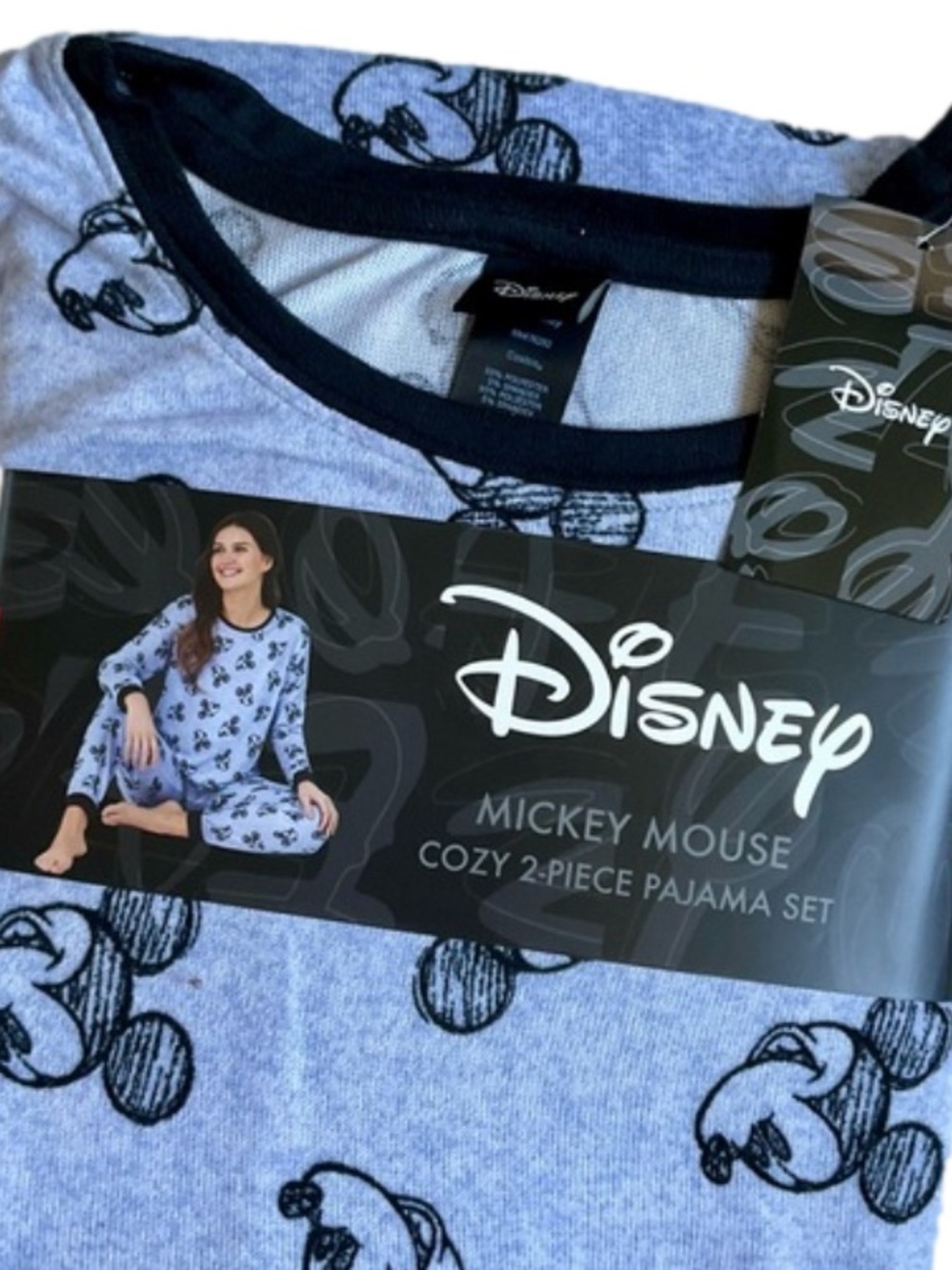 Disney Women’s Blue Mickey Mouse Pajama Set Size Small, XXL, 2X or 3X NWT